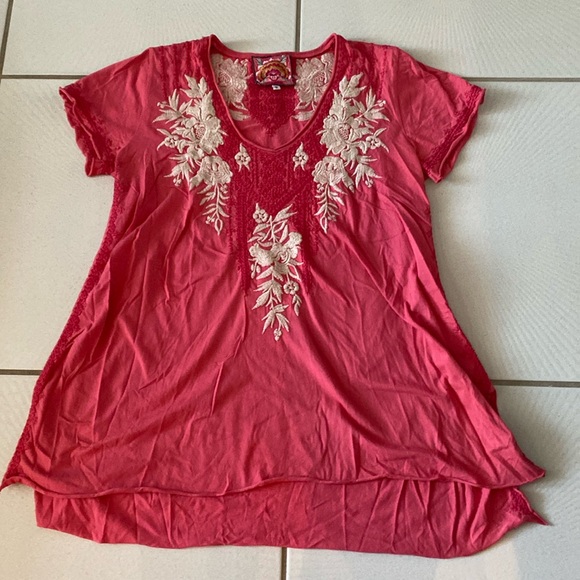 Johnny Was Camille Embroidered Knit Drape Top Size Small - Picture 1 of 8